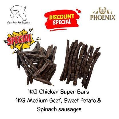 1KG Sausages & Super Bars - Super tasty dog treat / Training Treats
