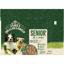 12x90g James Wellbeloved Senior Lamb & Chicken in Gravy Wet Dog Food - Damaged Packaging