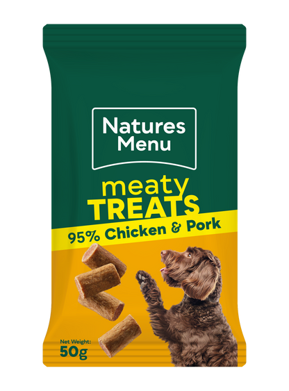 Natures Menu Meaty Chicken + Pork Treats 50g