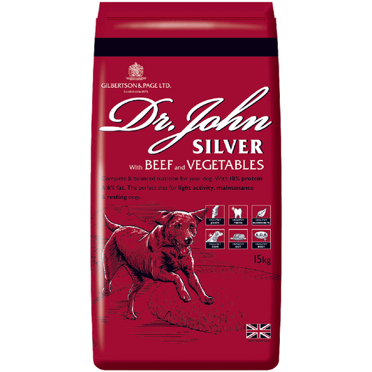 15KG Dr John Silver with Beef and Veg Dog Food