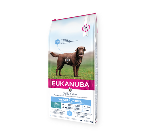 12KG Eukanuba Weight Control Adult L/XL Dog Food - Discounted Stock