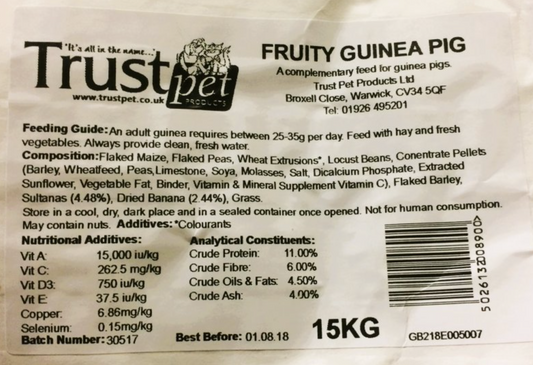 15KG Fruity Guinea Pig - Discounted Stock
