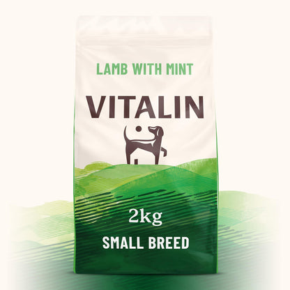 2KG Vitalin Small Breed Lamb with Mint Dog Food - BB MARCH 26