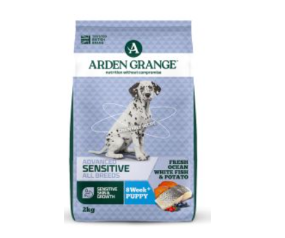 2KG Arden Grange Sensitive grain free puppy ocean white fish - Discounted Stock
