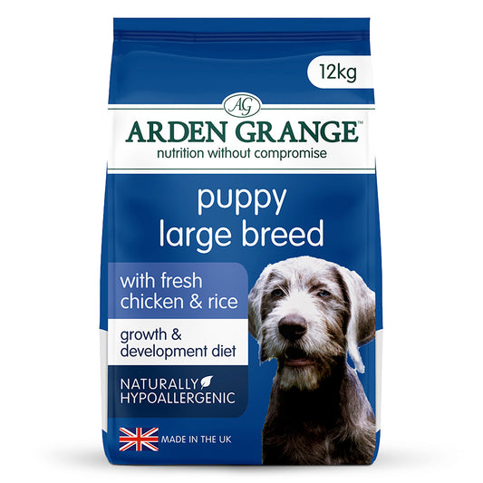 12KG Arden Grange Puppy/Junior Large Breed Chicken Dog Food - Discounted Stock