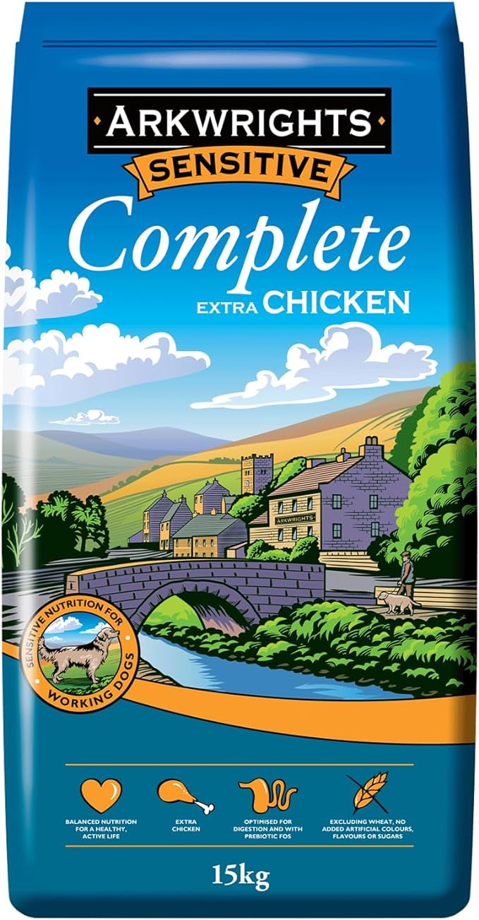 15kg Arkwrights Sensitive complete with chicken - damaged packaging