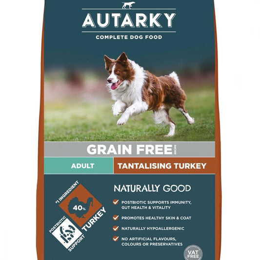 12KG Autarky Grain Free Tantalising Turkey Dog Food - Discounted Stock