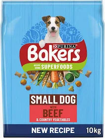 10kg Bakers small dog tasty beef and country vegetables - Discounted Stock