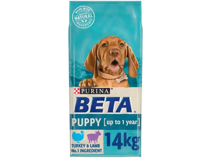 14KG Beta Puppy Turkey Dog Food - Damaged Packaging