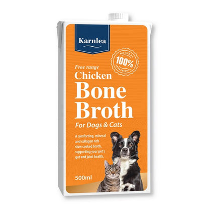 500ml Karnlea Bone Broth for Dogs and Cats 500ml - Collagen Rich Pet Drink