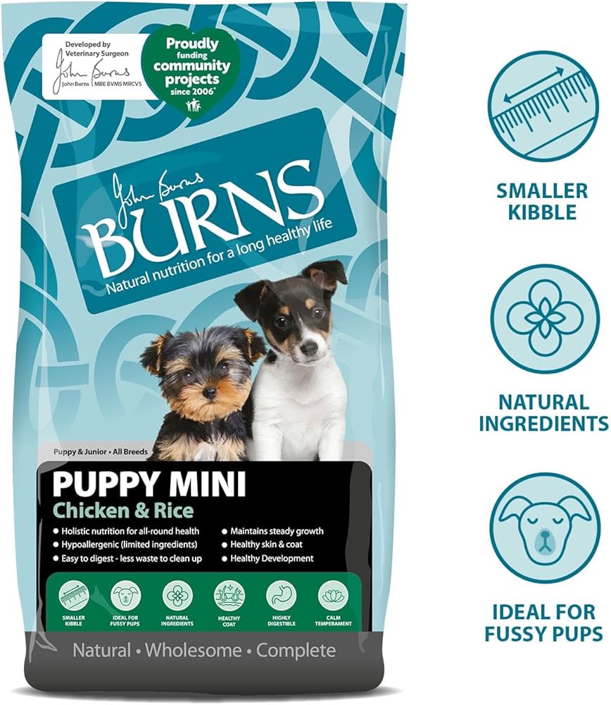 6kg Burns puppy mini chicken & rice - discounted stock DATED JUNE 24