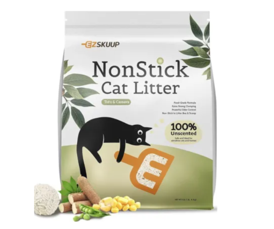 Non-Stick Tofu & Cassava Cat Litter 4.1kg 7.5L Unscented