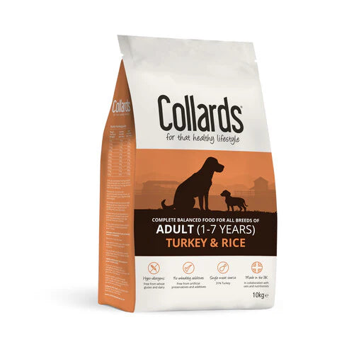 10kg Collards adult 1-7 years Turkey & rice - Discounted Stock