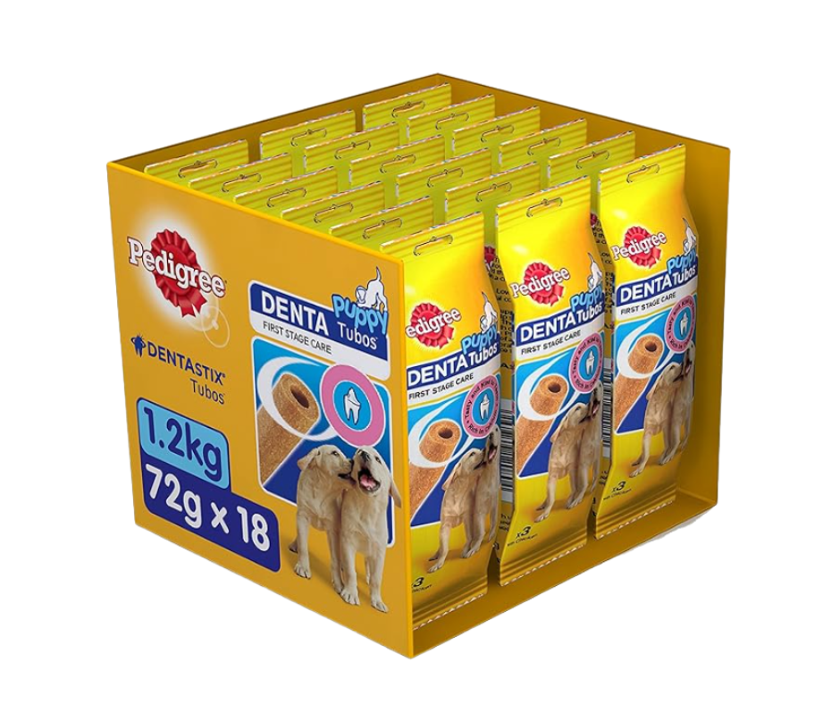 54 x Pedigree Puppy Denta Tubos (18 x 3 Packs) MAY 2026 DATED