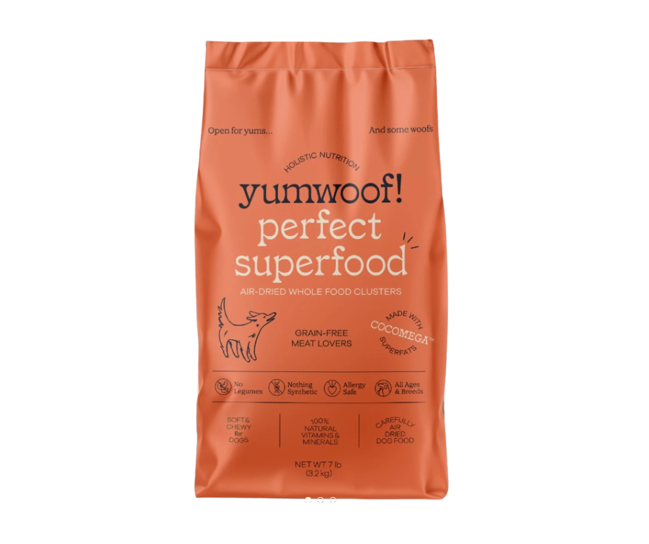 3.2kg Yumwoof Perfect Superfood Grain Free Meat Lovers - DATED 25/07/2026
