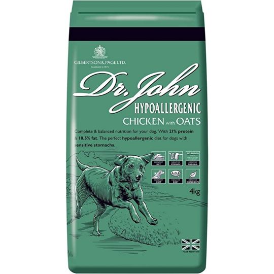 4KG Dr John Hypo Chicken Dog Food - Damaged Packaging