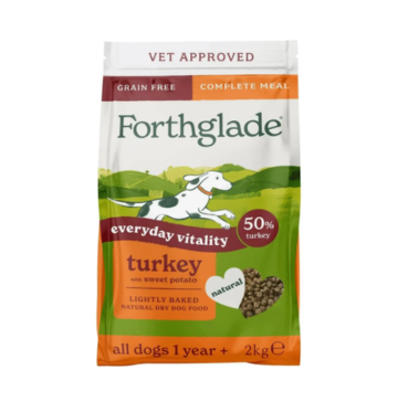 2kg Forthglade Lightly Baked Natural Turkey with Sweet potato Dog Food - Dated 10/26