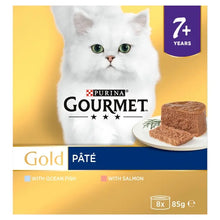 Gourmet Gold Senior 7+ Fish in Pâté Wet Cat Food 8x85g - BB JULY 26
