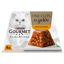 57gx4 Gourmet Revelations Fine Cuts in Jelly Chicken Wet Cat Food - Damaged Packaging