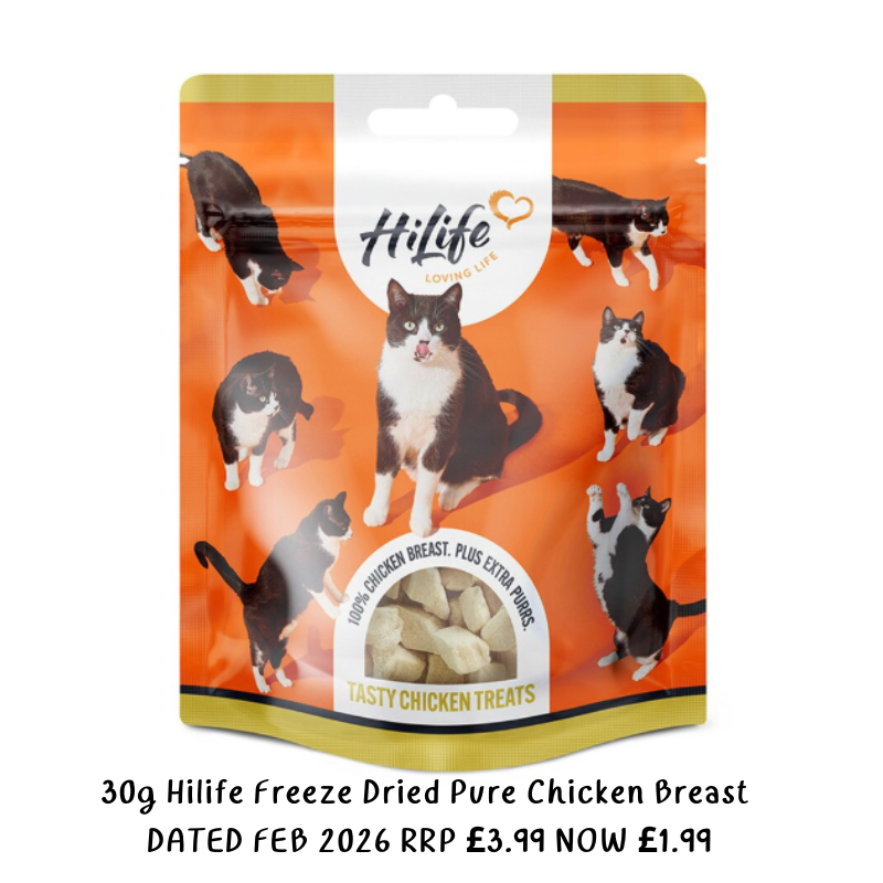 30g Hilife Freeze Dried Chicken Cat Treats - BB JUNE 26