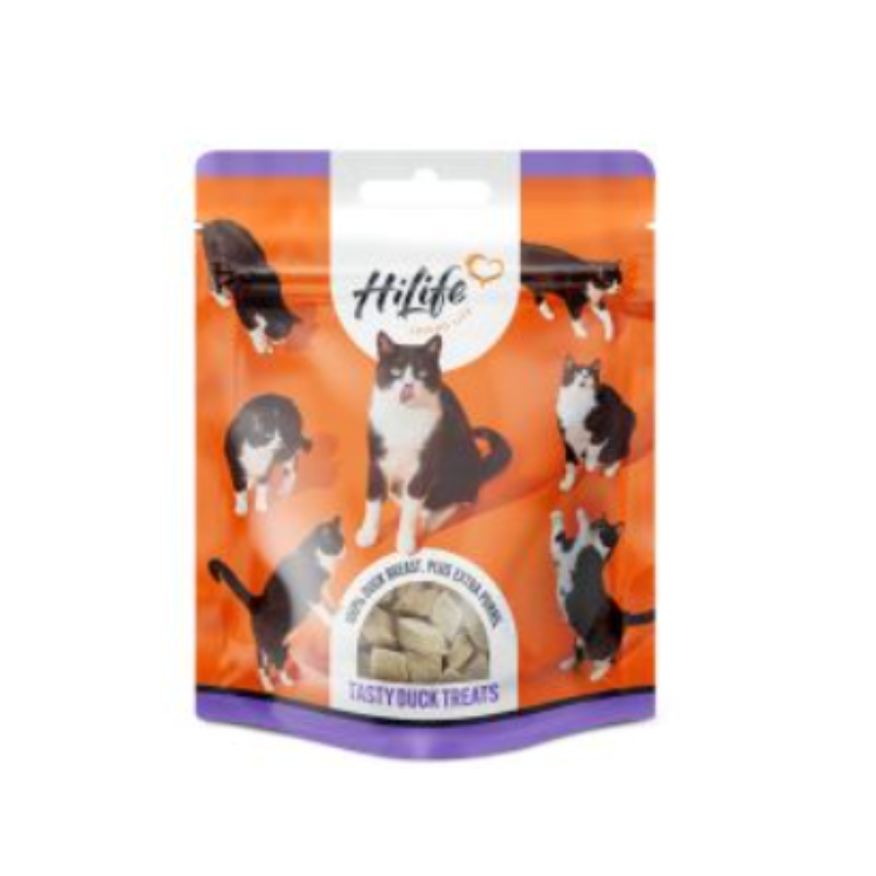 10g HiLife Cat Tasty Duck Breast Treats Dated 02/2026