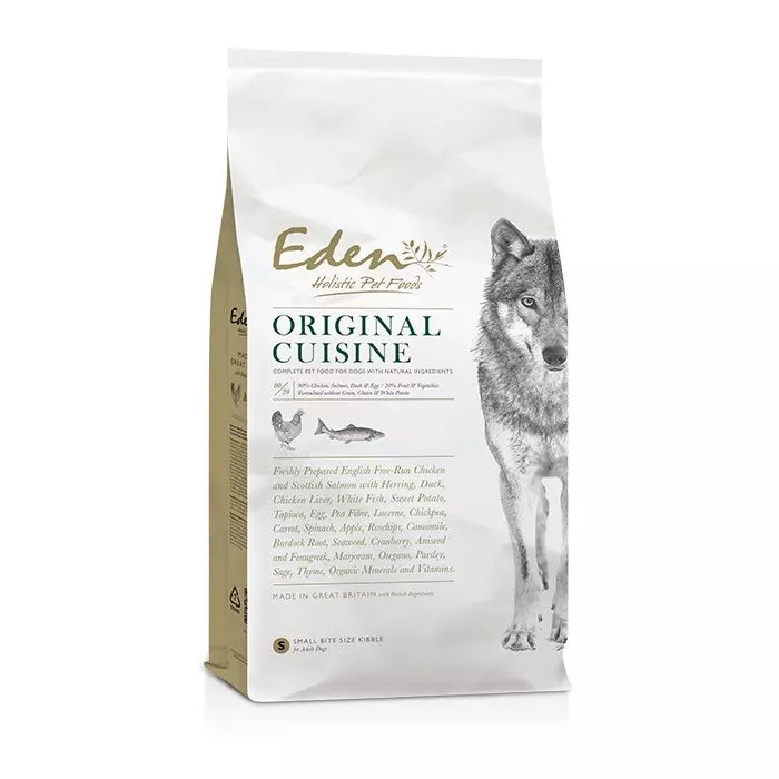 2KG Eden 80/20 Original Cuisine Small Kibble Dog Food - Damaged Packaging