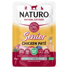 12x85G Naturo Grain Free Senior Chicken Pate Cat Food - Discounted Stock (BBD DEC 25)