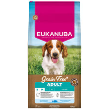 12KG Eukanuba S/M Grain Free Ocean Fish Dog Food - Damaged Packaging