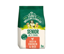 2kg James Wellbeloved Senior 7+ Rich in Chicken & Rice Dog Food -Discounted Stock