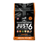 12KG Harrington Just 6 Chicken Adult Dog Food - Discounted (6 x 2KG Bags)