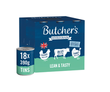 Butchers Lean and Tasty Low Fat Tins 18x390g - Discounted Stock