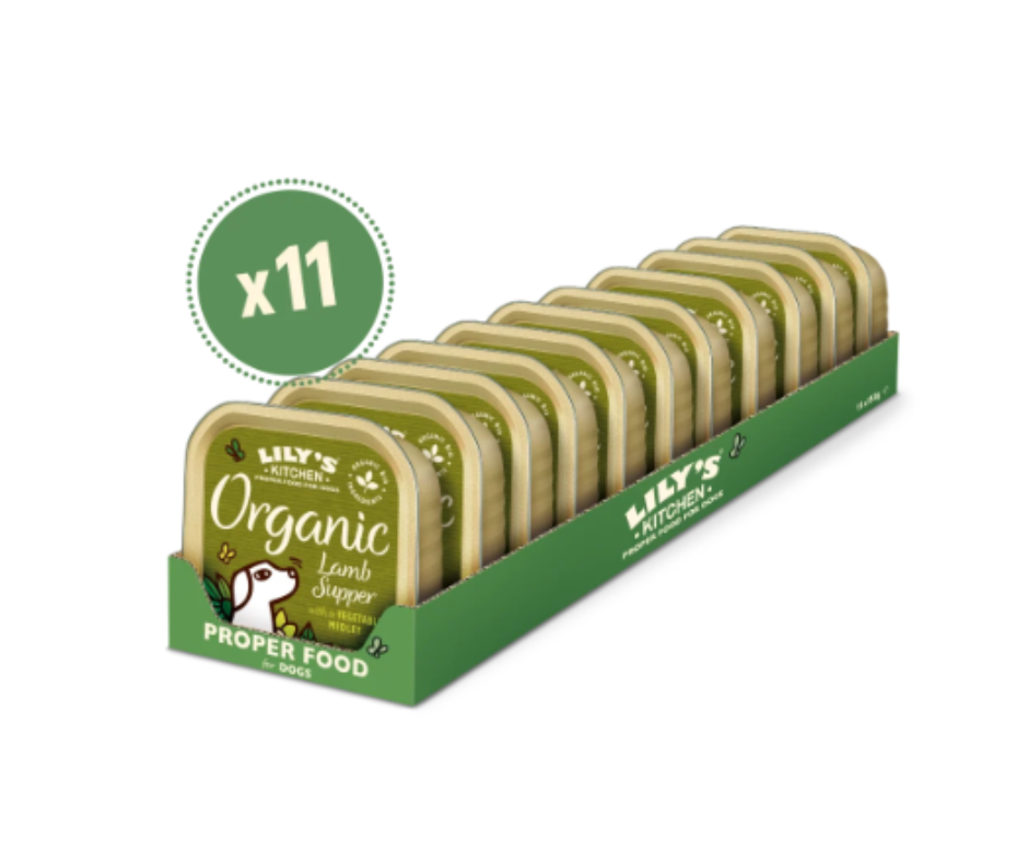 11 x 150g Lilys Kitchen Organic Lamb Supper Wet Dog food - Dated 08/2026