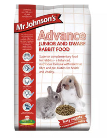 1.5KG Mr Johnsons Advance Junior and Dwarf Rabbit Food - BB MARCH 26