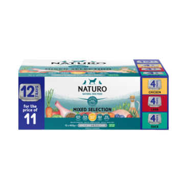 Naturo Adult Mixed Selection with Rice Variety Wet Dog Food - Discounted Stock