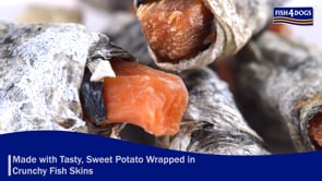 Fish4Dogs Love Sweet Potato Fish Wraps 100g