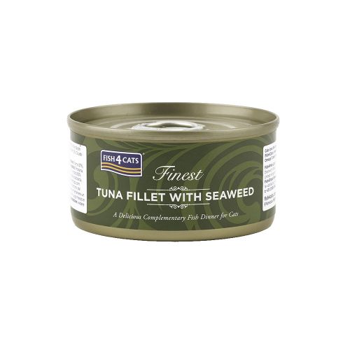 70g Fish4Cats Finest Tuna Fillet with Seaweed Cat Food - Damaged Packaging