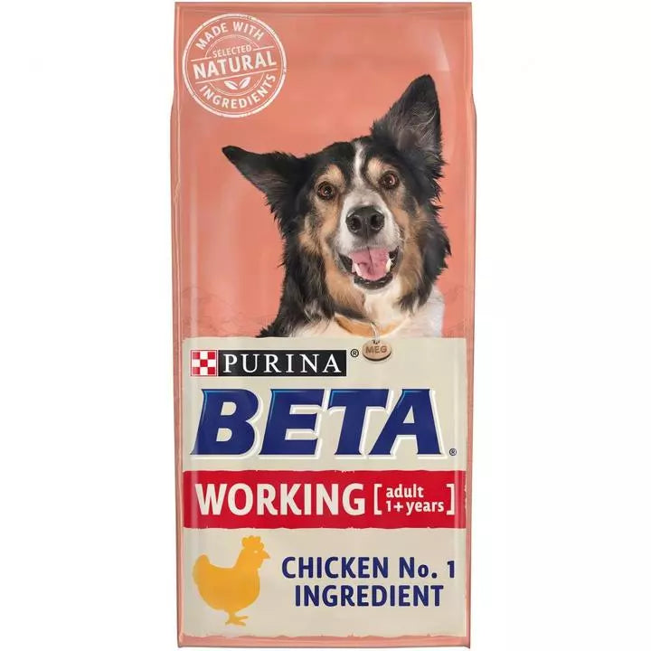 14KG Beta Adult Working Dog Food Chicken Flavour - Discounted Stock